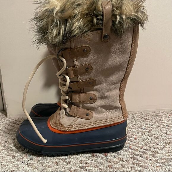 Sorel Joan Of Arctic Tan Waterproof Lined Shearling Winter Boots- Size 7 - Picture 2 of 12